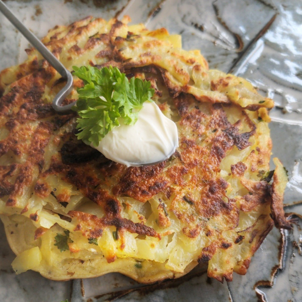 Galette de pommes de terre à la plancha